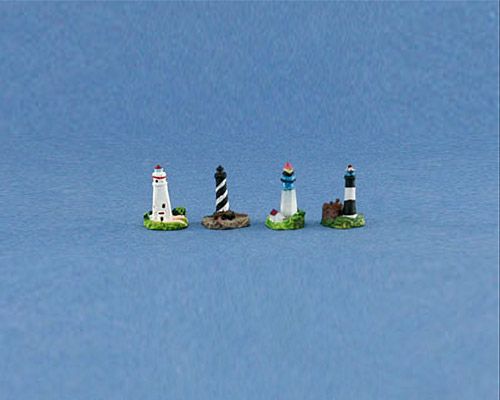 Dollhouse Miniature Tiny Lighthouse Figurines #CD1607B  