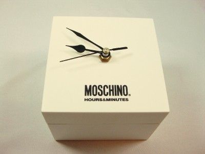 Moschino Hours Minutes Breakfast silver red watch Box  