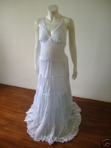 GYPSY EVENING MATERNITY DRESS   SIZE U.S 10/12 (WHITE)  