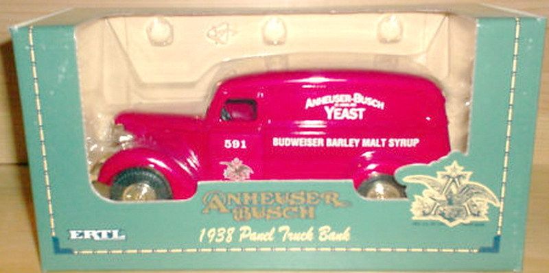   ERTL BUDWEISER 1938 CHEVROLET DELIVERY YEAST PANEL TRUCK 1/25  